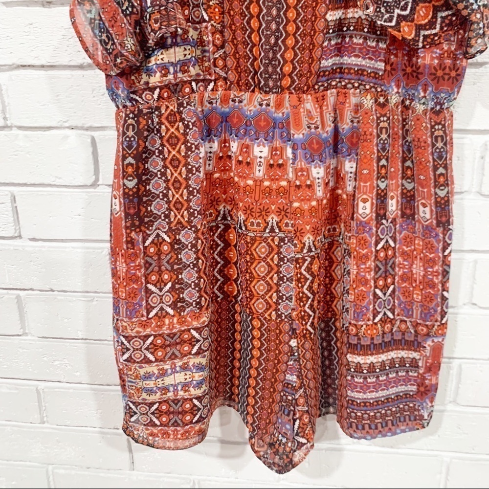 BCBGeneration Printed Patchwork Boho Romper‎ - image 9